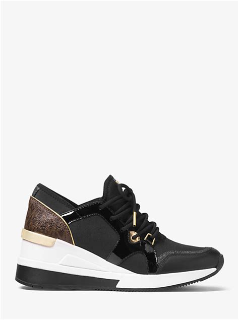 michael michael kors liv logo mixed media trainer|Liv Logo Jacquard Mixed.